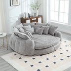 Comfortabele tweezits slaapbank met afgeronde rugleuning, extra grote slaapbank met armleuningen