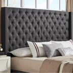 Nur gepolstertes Wingback-Kopfteil mit Knopfheftung, Naples, von iNSPIRE Q Artisan