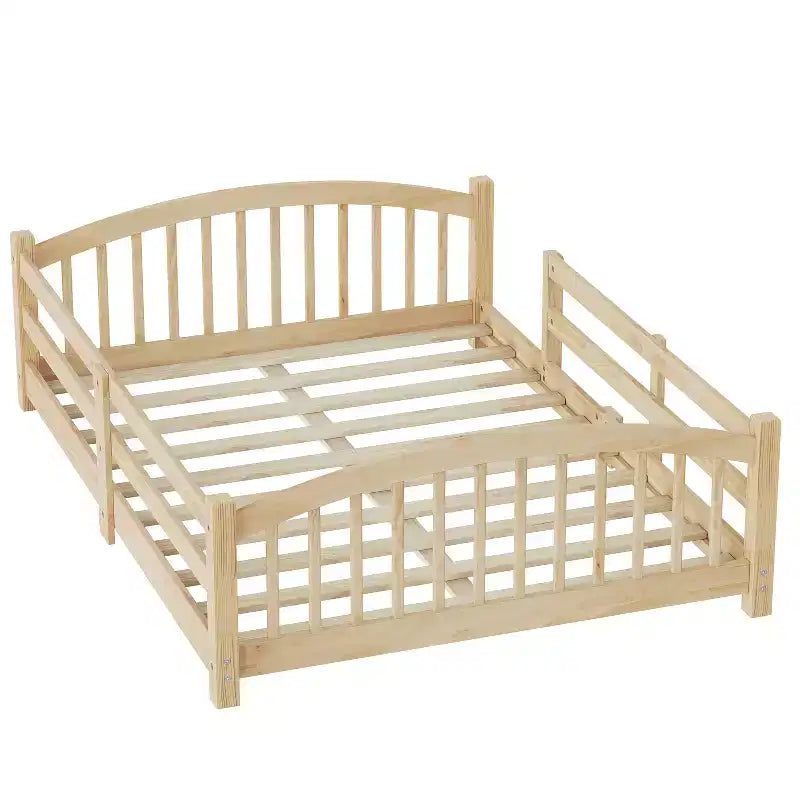 Luxystar Montessori-bed in full size met laag profiel, veiligheidsrails en hoofdeinde