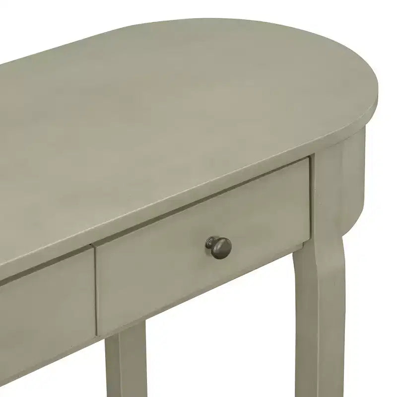 Console rustique Whisen, table d’entrée et table d’appoint avec façade de tiroir cannelée