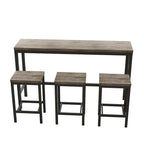 Bartisch-Set mit 3 Hockern