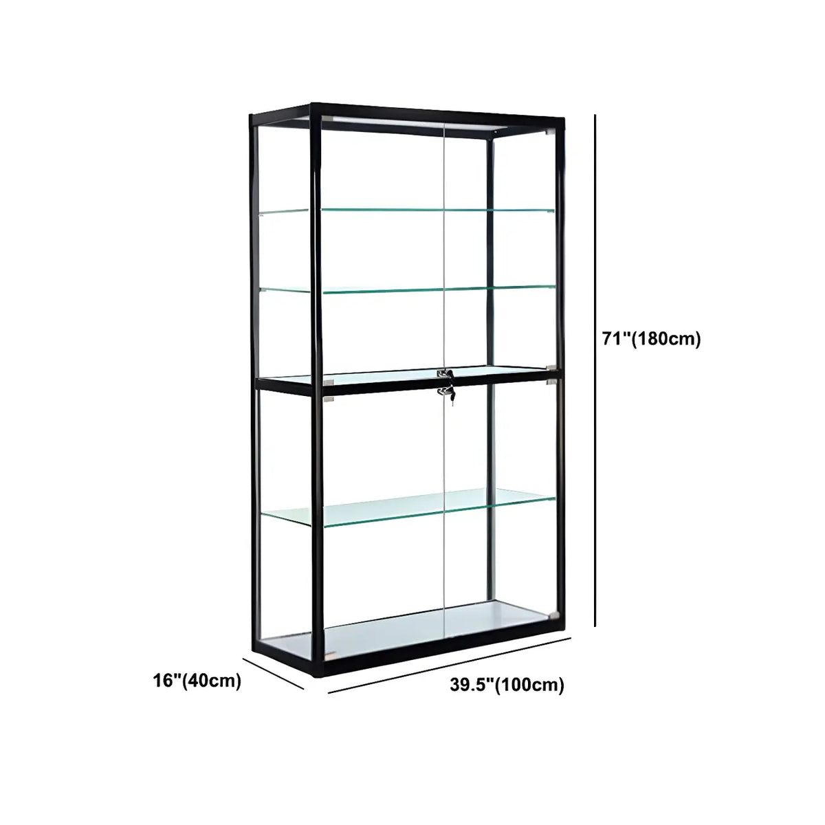 Vitrine contemporaine rectangulaire en verre noir