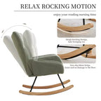 Fauteuil à bascule pour chambre de bébé, fauteuil à glissière pour le salon et l'allaitement, fauteuils d'appoint confortables pour chambre, fauteuils d'intérieur rembourrés en peluche effet teddy