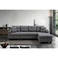 Wohnlandschaft mit L-förmiger Chaiselongue und Getränkehalter