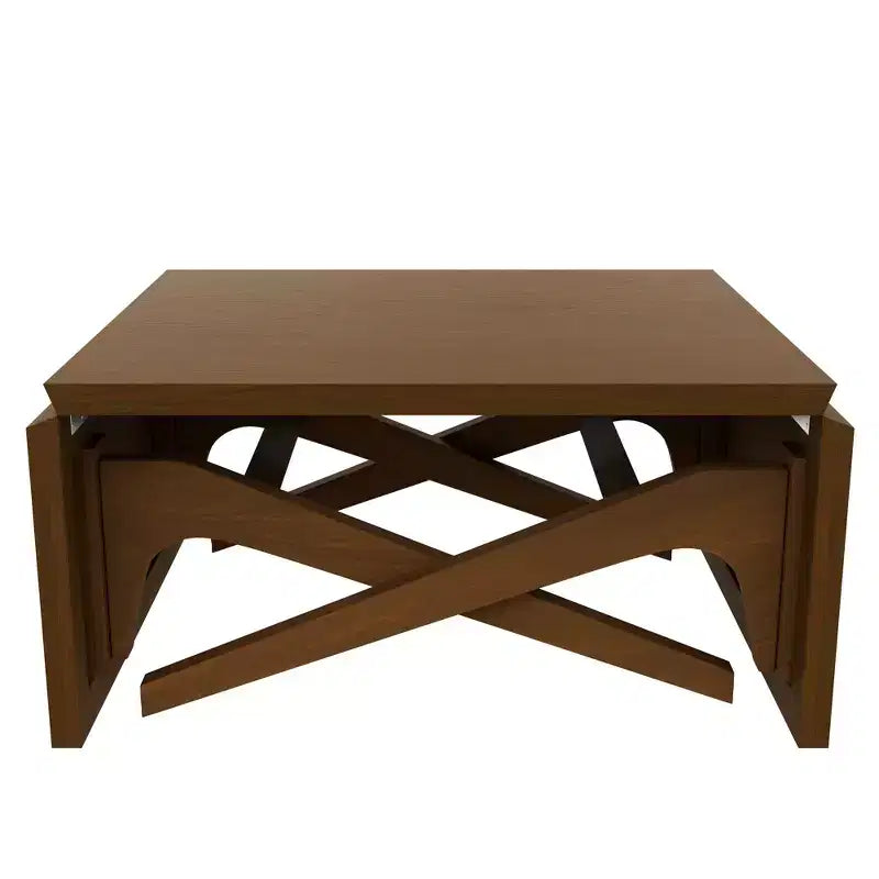 Table basse 2-en-1, table de salle à manger extensible, table à hauteur réglable pour la maison et le bureau, gain de place - ModernLuxe