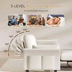 Dyonery 3-in-1-Schlafsofa, ausziehbares Schlafsofa mit Seitentasche und verstellbarer Rückenlehne, werkzeugloser Aufbau, klappbares Zweisitzersofa