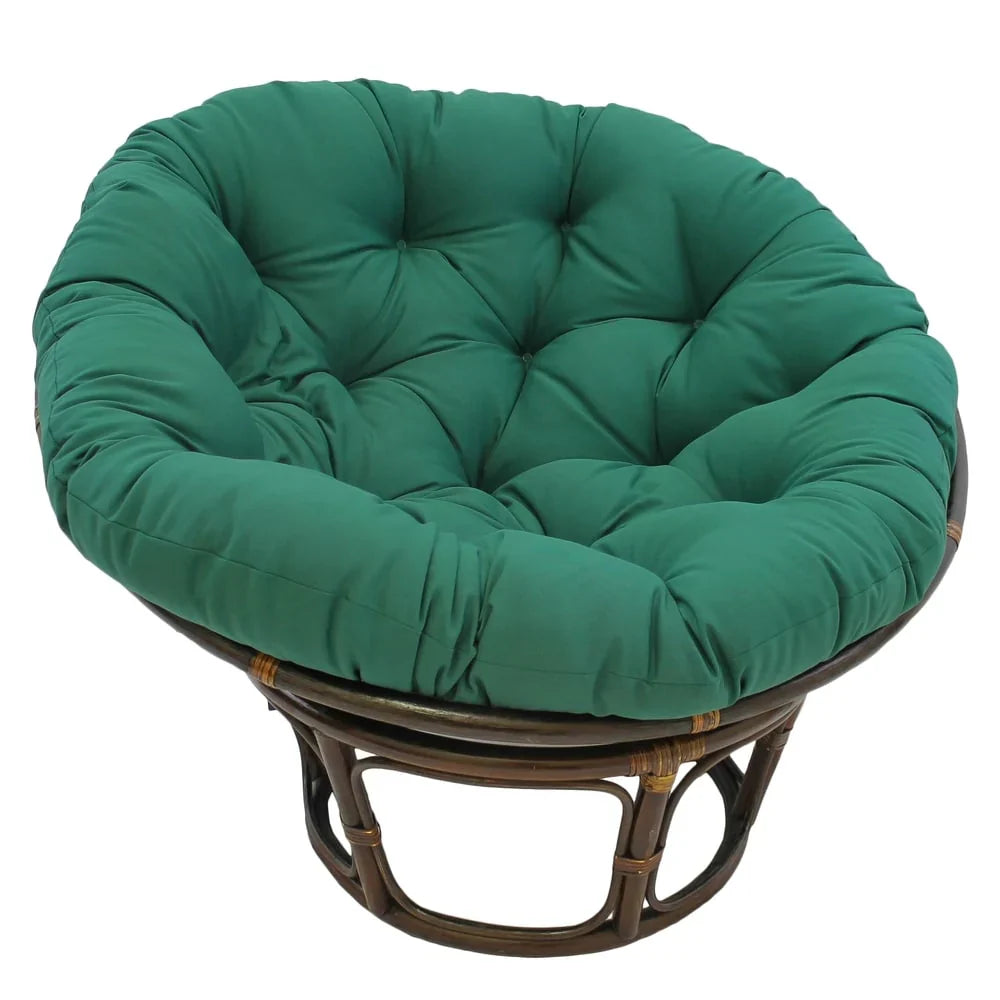 Bali-Papasan-Sessel aus Rattan, 42 Inch, mit Köperstoffkissen