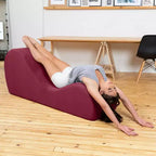 Méridienne élégante Avana pour le yoga - Fabriquée aux États-Unis - Idéale pour les étirements, la détente, l’exercice et plus encore, 60D x 18W x 26H pouces, gris clair