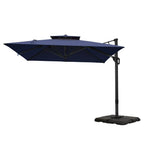 MAISON ARTS parasol boczny 12 FT z automatycznym podnośnikiem hydraulicznym, aluminiowym masztem i obrotem o 360 stopni