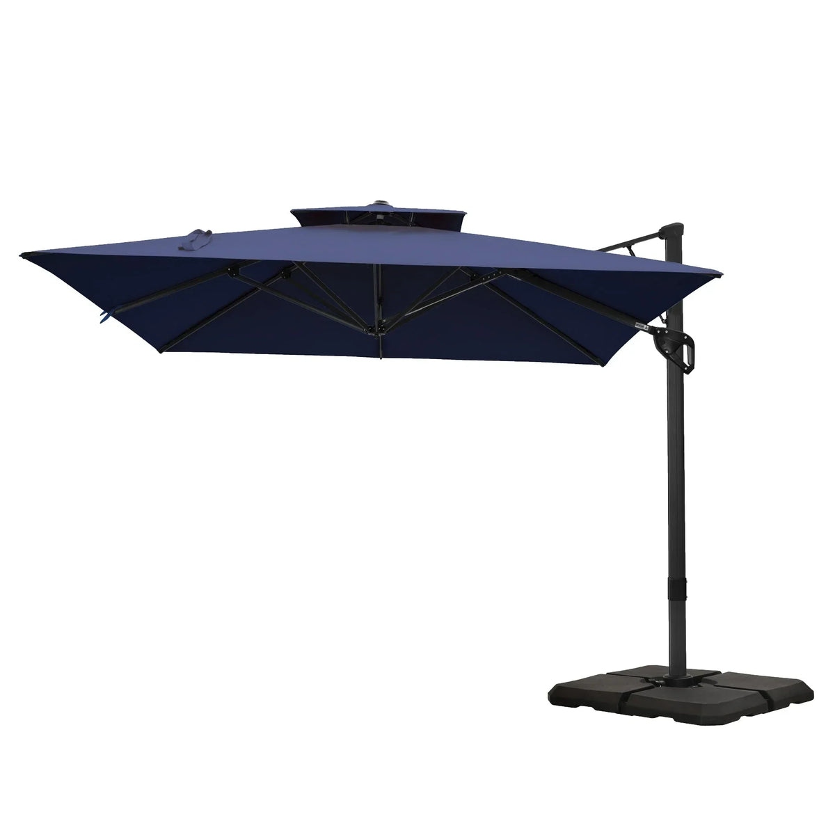 MAISON ARTS parasol boczny 12 FT z automatycznym podnośnikiem hydraulicznym, aluminiowym masztem i obrotem o 360 stopni
