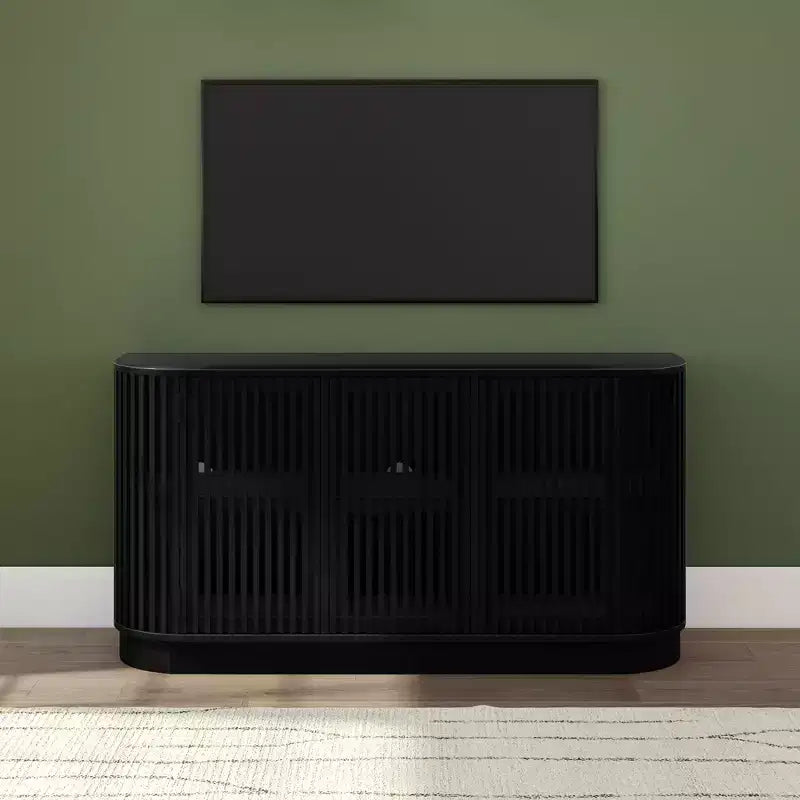 Plank+Beam Contour Sideboard aus Massivholz mit 3 Türen, 59-TV-Ständer fürs Wohnzimmer