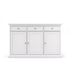 Tvilum, buffet avec 3 portes et 3 tiroirs, blanc