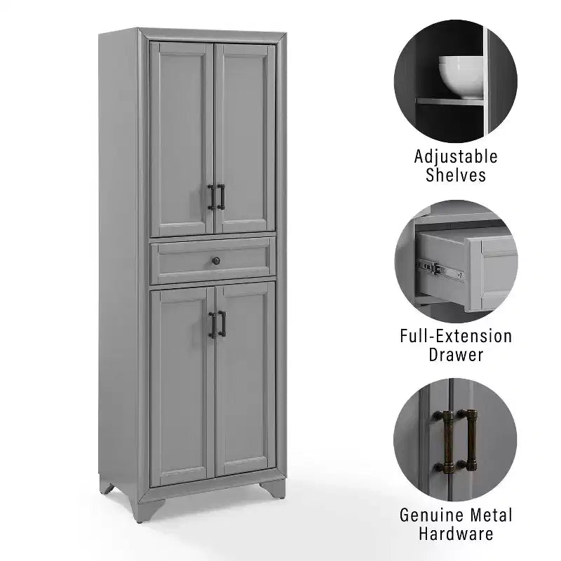 3-delige Tara-dressoir- en voorraadkastset, verweerde afwerking - Crosley