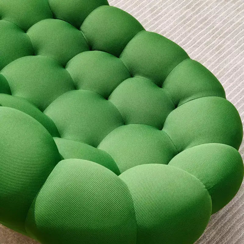 Canapé de sol bulle de 47 pouces au design incurvé, fauteuil poire 3D pour salon, vert