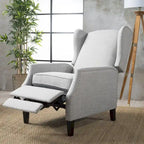 Gestoffeerde fauteuil met vleugelrugleuning en kantelmechanisme, klassieke stijl, blikvanger voor de woonkamer