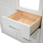 Palace Imports Cosmo-kledingkast met 3 deuren van 100% massief hout, met deuren van massief hout of spiegeldeuren