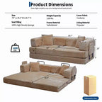 80.7 5-in-1 Convertible Sleeper Sofa Bed ??Corduroy, 1200 lbs, No Assembly