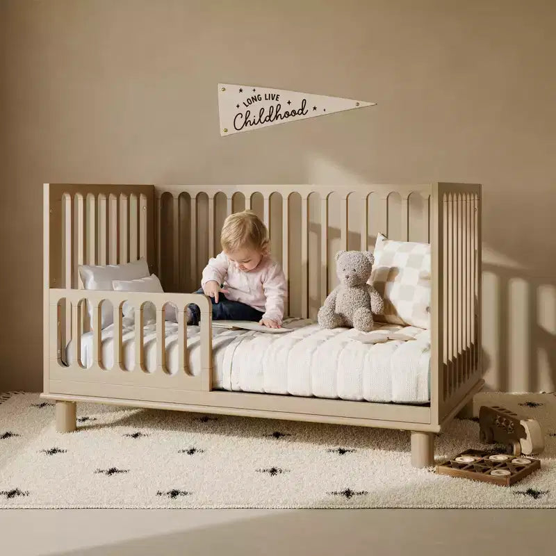 Storkcraft Sicily Deluxe 3-in-1 umbaubares Babybett mit Rausfallschutz für Kleinkinder