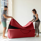 Avana Kami verstelbare chaise longue / voor yoga en massage - 2-in-1 poef met verborgen uitklapbare yogaloungestoel, microfluweel - N/A