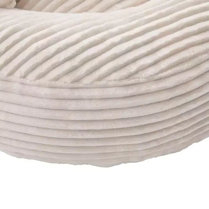 Sofa typu bean bag dla dorosłych i dzieci, duży fotel typu bean bag z sztruksu, 3 poduszkami i podłokietnikami do salonu lub sypialni
