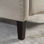 Gestoffeerde fauteuil met vleugelrugleuning en kantelmechanisme, klassieke stijl, blikvanger voor de woonkamer