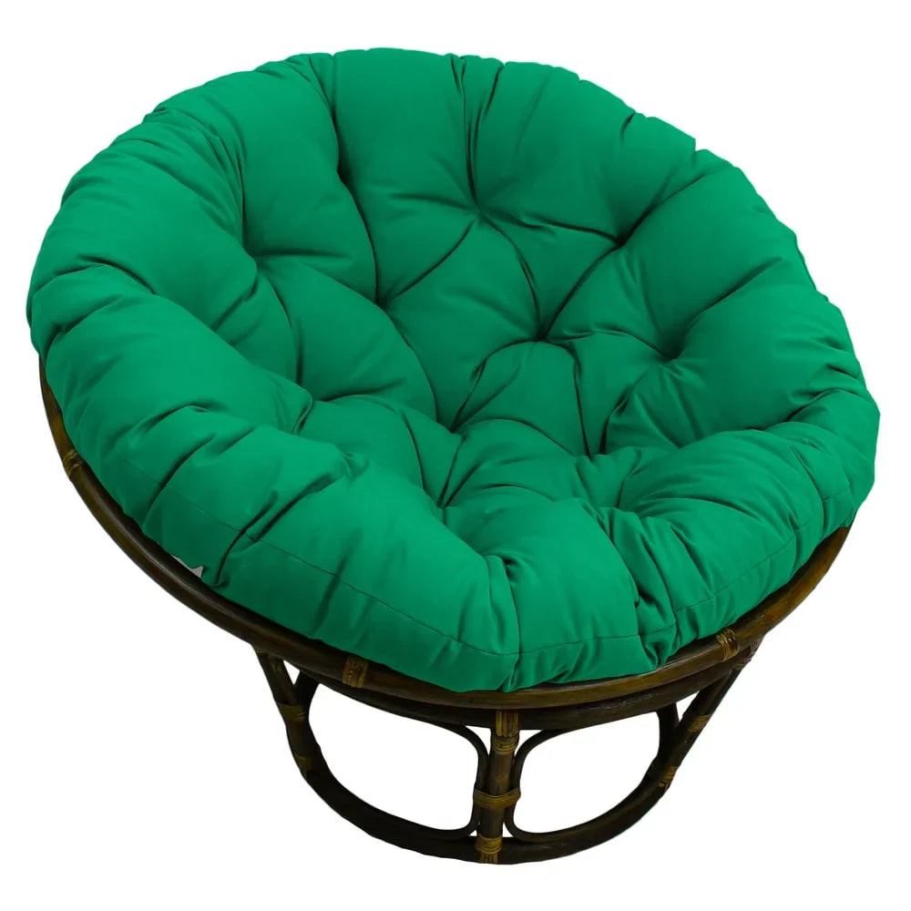 Bali-Papasan-Sessel aus Rattan, 42 Inch, mit Köperstoffkissen
