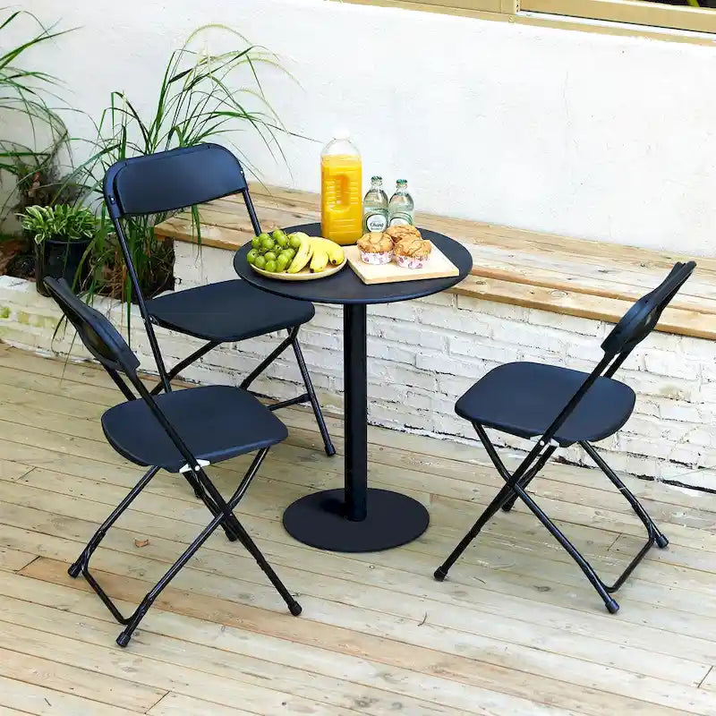 10er-Pack Klappstühle aus Kunststoff, Tragfähigkeit 350lb, für Veranstaltungen, Büro, Hochzeiten, Partys, Picknicks, Küche und Essbereich