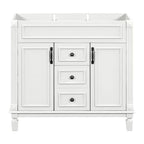 36'' Modern Bathroom Vanity with Top Sink and Mirror Cabinet,2 Doors and 2 Drawers