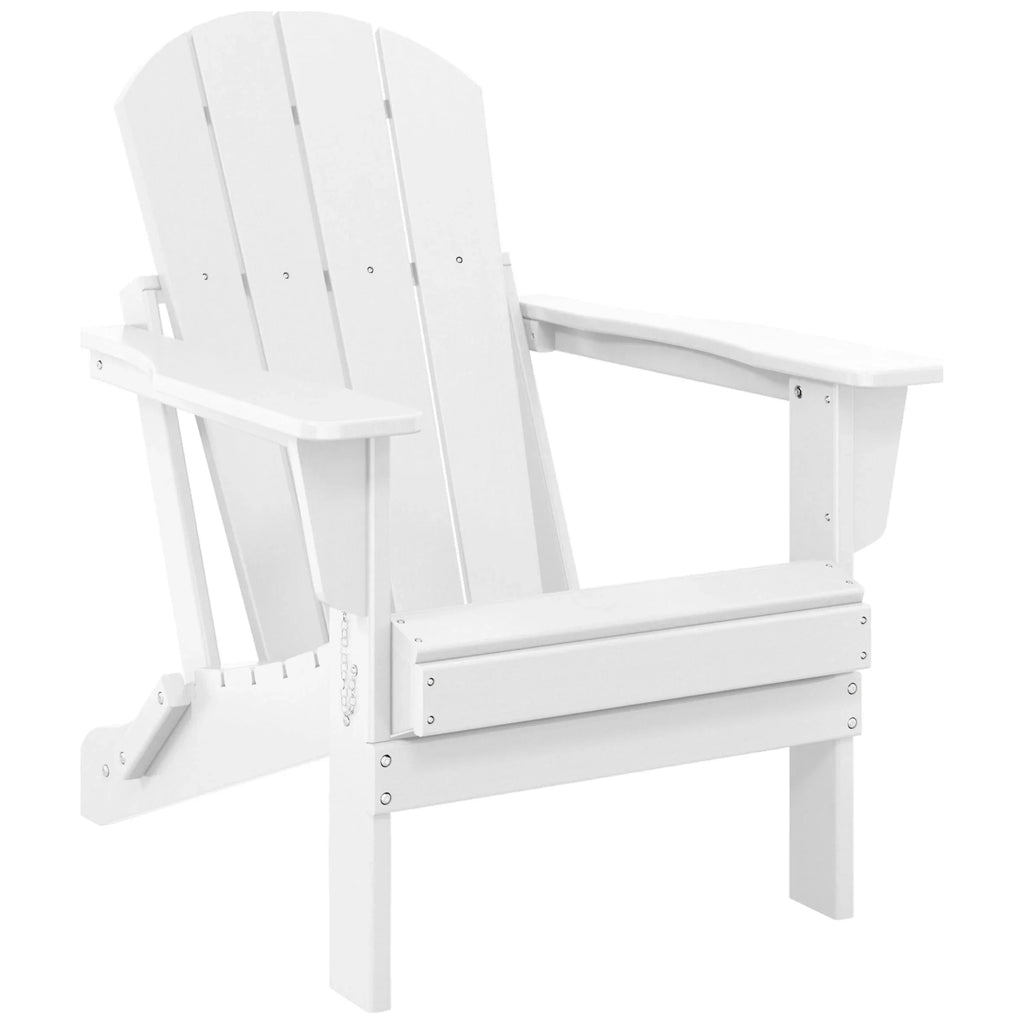 Polytrends Laguna, kleurvaste, weerbestendige, inklapbare Adirondackstoel voor buiten op het terras