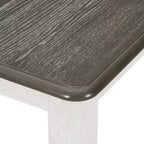 Uitschuifbare eethoekset in landelijke stijl voor 6 personen, rechthoekige tafel en 6 gestoffeerde stoelen