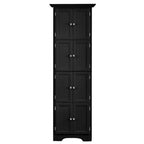 Tall Corner Storage Cabinet with 8 Doors and 4 Shelves