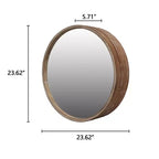 23.6 moderne ronde schuifbare wandspiegel met opbergruimte, ruimtebesparende make-upspiegel voor de badkamer, decoratieve spiegel voor de woonkamer