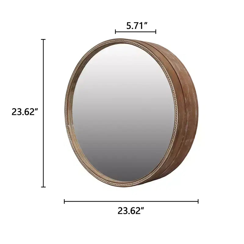 23.6 moderne ronde schuifbare wandspiegel met opbergruimte, ruimtebesparende make-upspiegel voor de badkamer, decoratieve spiegel voor de woonkamer