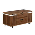 Multifunktionaler moderner Couchtisch mit Hubplatte und verstecktem Stauraum, 4 Hockern und Rollen, perfekt für moderne Wohnräume