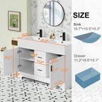 Wavy Line 30/36/48 Bathroom Vanity Set with Sink & Faucet