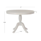 Table ronde à piètement central en bois massif