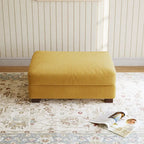 Moderne extra grote poef van ribfluweel