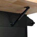 TOPMAX keukeneilandset met uitklapbaar blad en 2 zitplaatsen, eettafelset met verstelbare plank, laden en handdoekrek