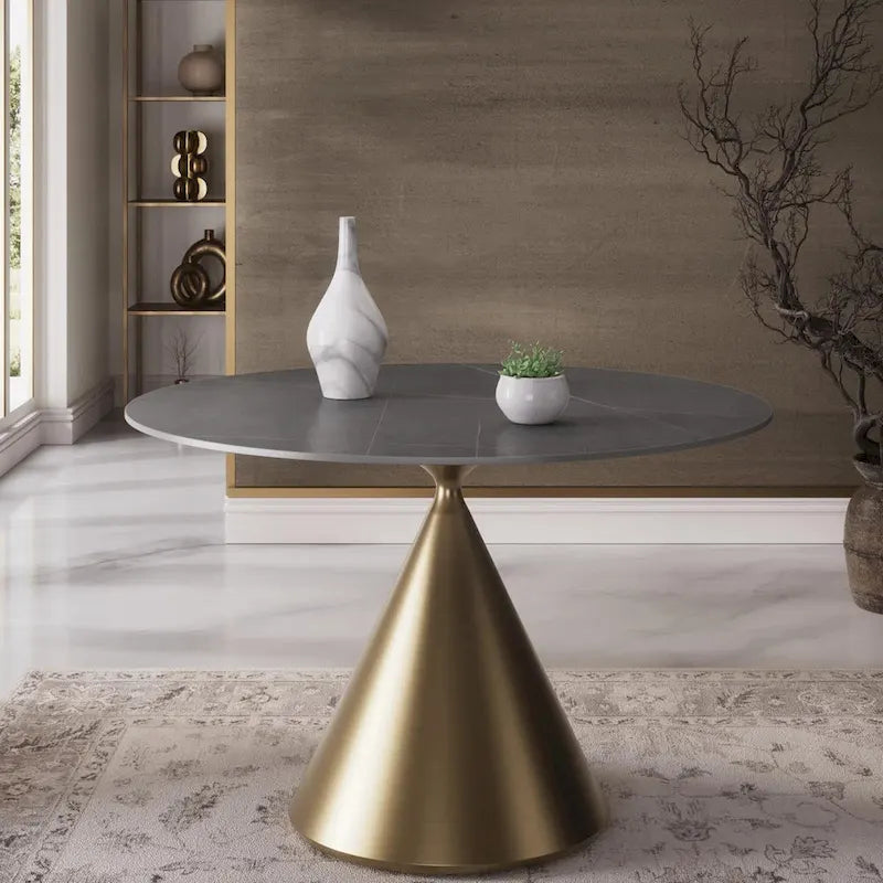 Ensemble de table à manger ronde et de chaises de luxe moderne Morden Fort, 5 pièces