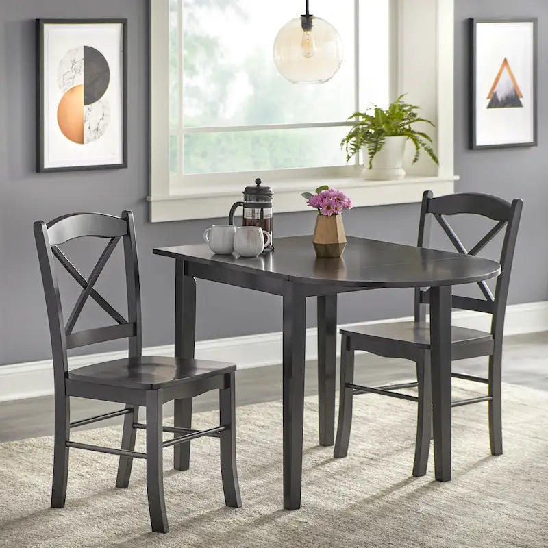 Simple Living Essgruppe im Landhausstil mit Klapptisch, 3-teilig