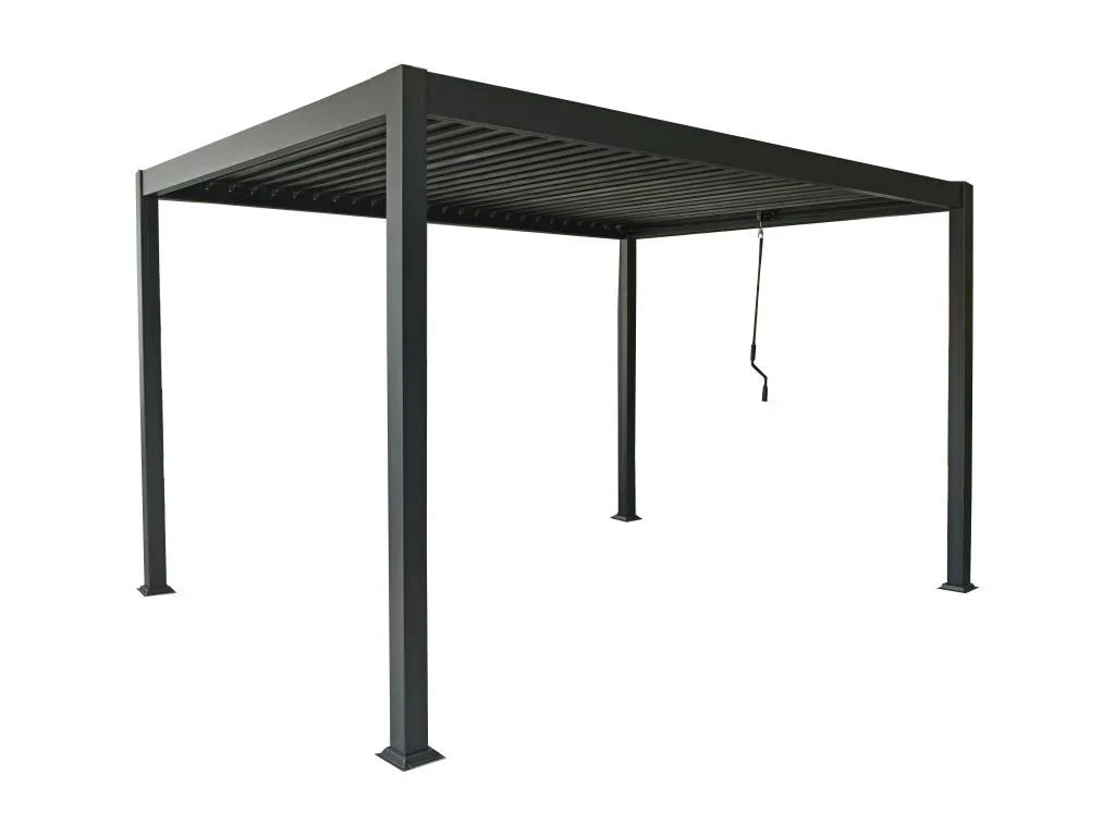 Freistehende bioklimatische Pergola - Anthrazitgrau