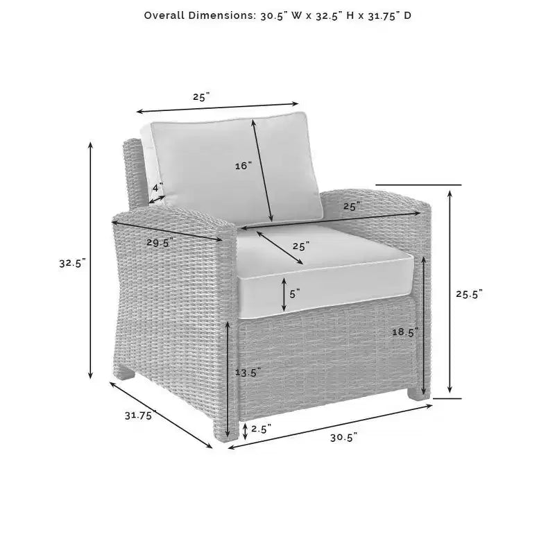 Ensemble de conversation d’extérieur Bradenton en résine tressée, 4 pièces - Crosley