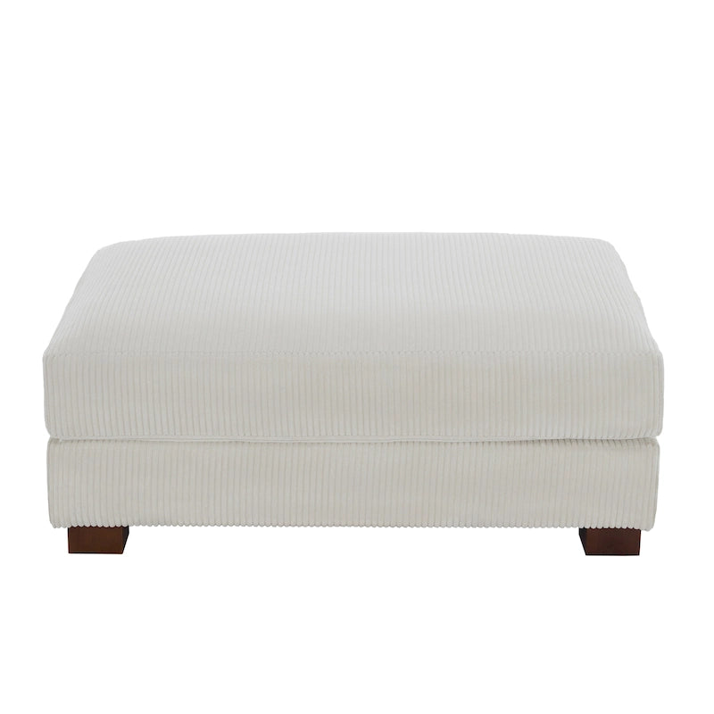 Moderne extra grote poef van ribfluweel