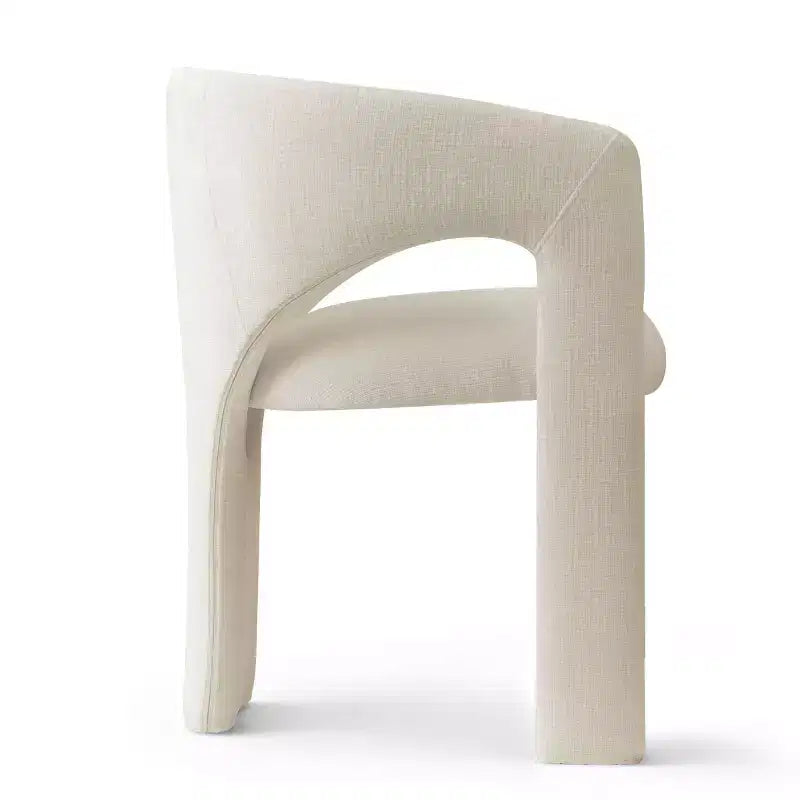 Kleines Esszimmerset für 2 Personen, beige gepolsterte Stühle, runder Esstisch mit Säulenfuß, kompakte moderne Küchenmöbel-Panipeachy