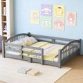 Luxystar Montessori-bed in full size met laag profiel, veiligheidsrails en hoofdeinde