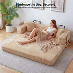 80.7 5-in-1 Convertible Sleeper Sofa Bed ??Corduroy, 1200 lbs, No Assembly