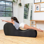 Méridienne élégante Avana pour le yoga - Fabriquée aux États-Unis - Idéale pour les étirements, la détente, l’exercice et plus encore, 60D x 18W x 26H pouces, gris clair