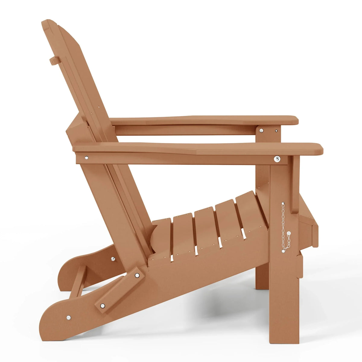 Polytrends Laguna, kleurvaste, weerbestendige, inklapbare Adirondackstoel voor buiten op het terras