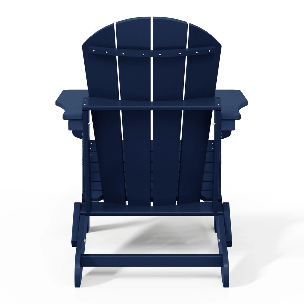 Polytrends Laguna, kleurvaste, weerbestendige, inklapbare Adirondackstoel voor buiten op het terras