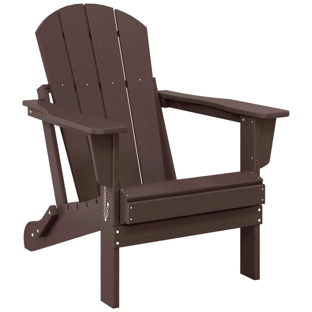 Polytrends Laguna, kleurvaste, weerbestendige, inklapbare Adirondackstoel voor buiten op het terras